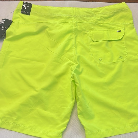 Hurley highlighter yellow board shorts NWT size 34 - Picture 3 of 5